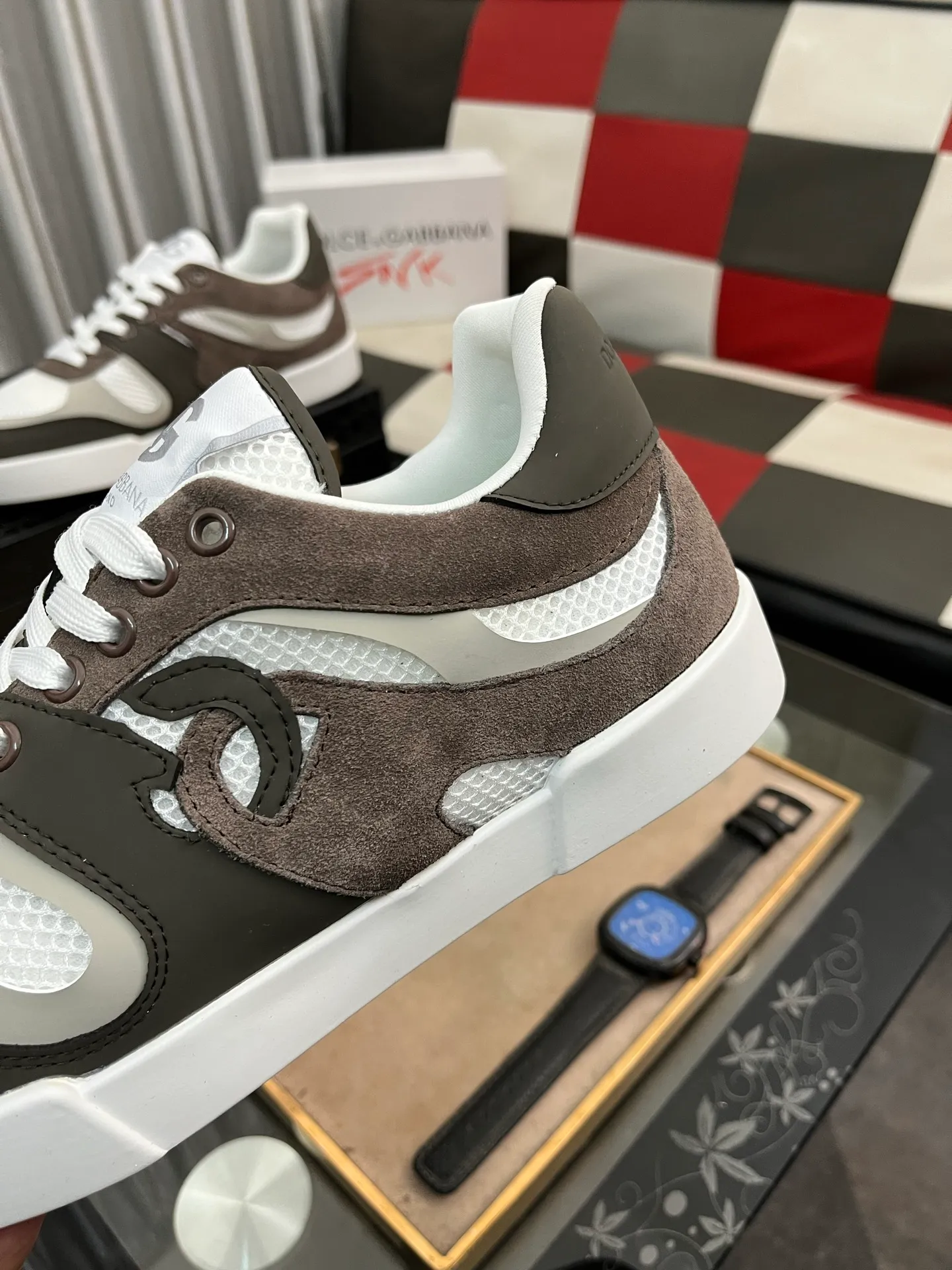 Men's shoes 💰440⌚️⌚️【DG～】Men's casual shoes are on sale at the same time 🔶🔷🔜The upper is made of cowhide stitching fabric ➕Mesh lining, comfortable and breathable, sole: original comfortable and wear-resistant outsole, ⚠️The real thing📱Photographed🎬The real thing is better📢📢📢Number: 35-46